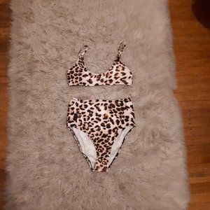 Zaful leopard print high waisted bikini